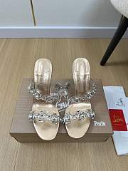 Christian Louboutin Just Jewel 85 embellished PVC mules 01 - 1