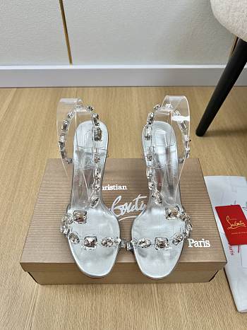 Christian Louboutin Just Jewel 85 embellished PVC mules 02