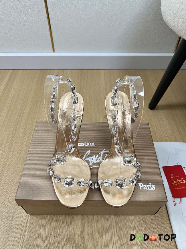 Christian Louboutin Just Jewel 85 embellished PVC mules 03 - 1