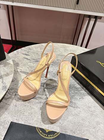 Christian Louboutin Rosalie Alta 150 mm Sandals Goatskin Beige