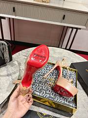 Christian Louboutin Rosalie Alta 150 mm Sandals Goatskin Beige - 5