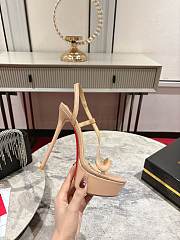 Christian Louboutin Rosalie Alta 150 mm Sandals Goatskin Beige - 4