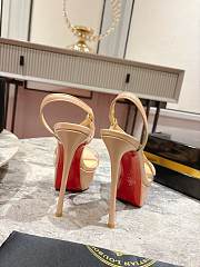Christian Louboutin Rosalie Alta 150 mm Sandals Goatskin Beige - 3