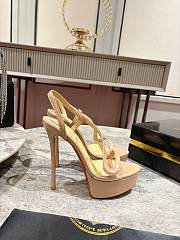 Christian Louboutin Rosalie Alta 150 mm Sandals Goatskin Beige - 2