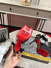 Christian Louboutin Women's Black Cassia Lace Up 100 Satin Crepe Pumps - 4