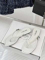 Prada Leather thong sandals white - 1