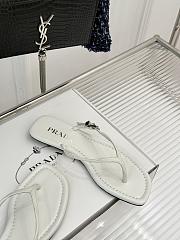 Prada Leather thong sandals white - 3