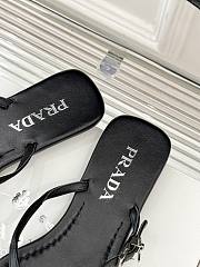 Prada Leather thong sandals black - 4