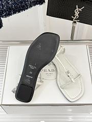 Prada Leather thong sandals white 02 - 3