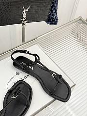 Prada Leather thong sandals black 02 - 4
