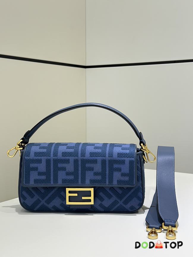 FENDI Baguette denim bag size 27×6×14cm - 1