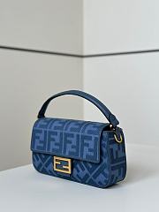 FENDI Baguette denim bag size 27×6×14cm - 6