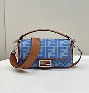 FENDI Baguette denim bag strap brown size 27×6×14cm - 1