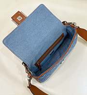 FENDI Baguette denim bag strap brown size 27×6×14cm - 4