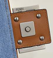 FENDI Baguette denim bag strap brown size 27×6×14cm - 2