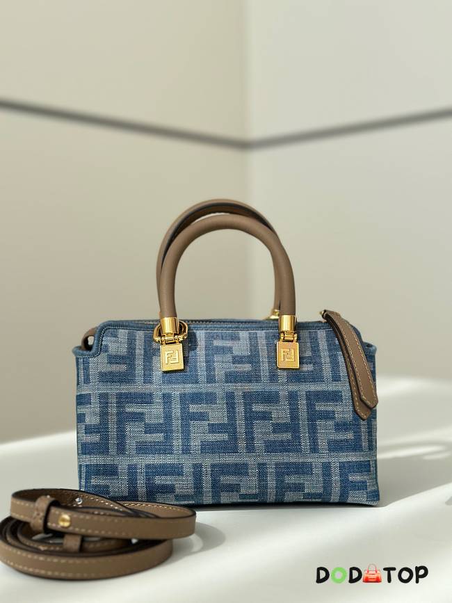 Fendi By The Way Boston denim bag size 20x9x12cm - 1