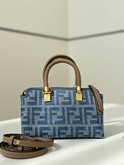 Fendi By The Way Boston denim bag size 20x9x12cm - 1