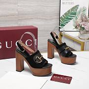Gucci Women's platform sandal with Horsebit black Height 130mm - 1