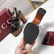 Gucci Women's platform sandal with Horsebit black Height 130mm - 5