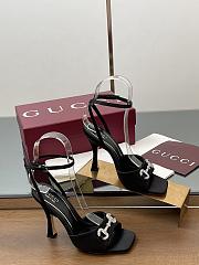 Gucci Women's sandals with crystal horsebit black - 3