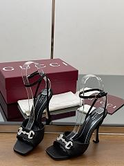 Gucci Women's sandals with crystal horsebit black - 2