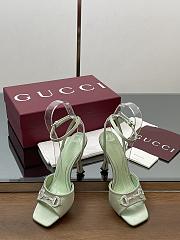 Gucci Women's sandals with crystal horsebit green - 1