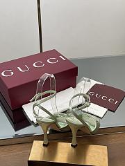 Gucci Women's sandals with crystal horsebit green - 2