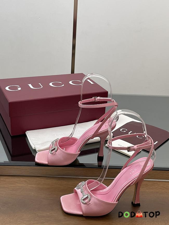 Gucci Women's sandals with crystal horsebit pink - 1