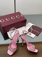 Gucci Women's sandals with crystal horsebit pink - 6