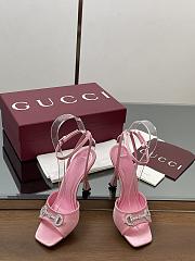 Gucci Women's sandals with crystal horsebit pink - 3