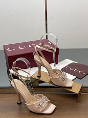 Gucci Women's sandals with crystal horsebit beige - 6