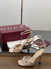 Gucci Women's sandals with crystal horsebit beige - 5