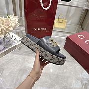 Gucci Women's GG platform sandal blue 01 - 6