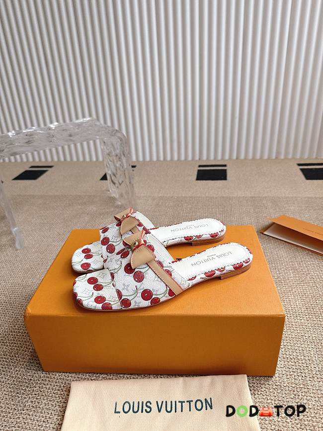 Louis Vuitton mules cherry white  - 1