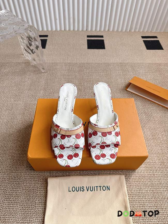 Louis Vuitton mules cherry white 01 - 1
