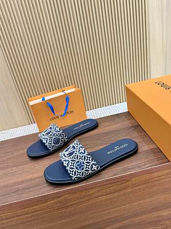 Louis Vuitton 1AHM67 Lily Flat Mule blue