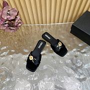 Versace Medusa satin flat sandals black - 5