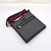 Gucci Messenger GG Supreme Black/Grey bag size 27x28.5x7 - 5