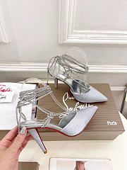 Christian Louboutin silver heels  - 3