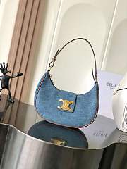 Celine Ava Bag Triomphe Canvas and Calfskin denim size 23x13.5x6 cm - 1