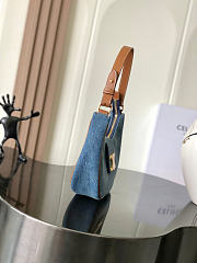 Celine Ava Bag Triomphe Canvas and Calfskin denim size 23x13.5x6 cm - 3