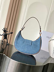 Celine Ava Bag Triomphe Canvas and Calfskin denim size 23x13.5x6 cm - 4