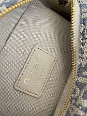 Dior D-Vibe East-West Nano Bag Blue Dior Oblique Chambray size 20.5x7x12cm - 3