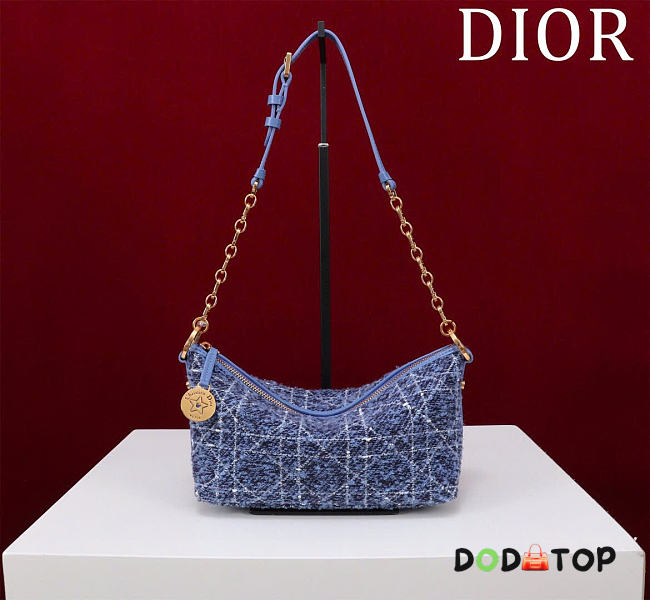Dior hobo denim bag size 28.5×14.5×10cm - 1