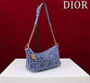 Dior hobo denim bag size 28.5×14.5×10cm - 5