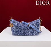 Dior hobo denim bag size 28.5×14.5×10cm - 3