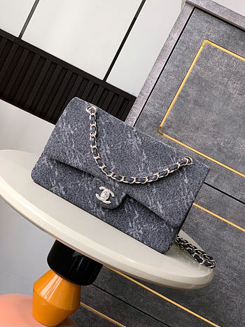 Chanel CF denim black bag size 25cm