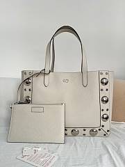 Valentino Garavani leather tote bag white size 40x30x13cm - 1