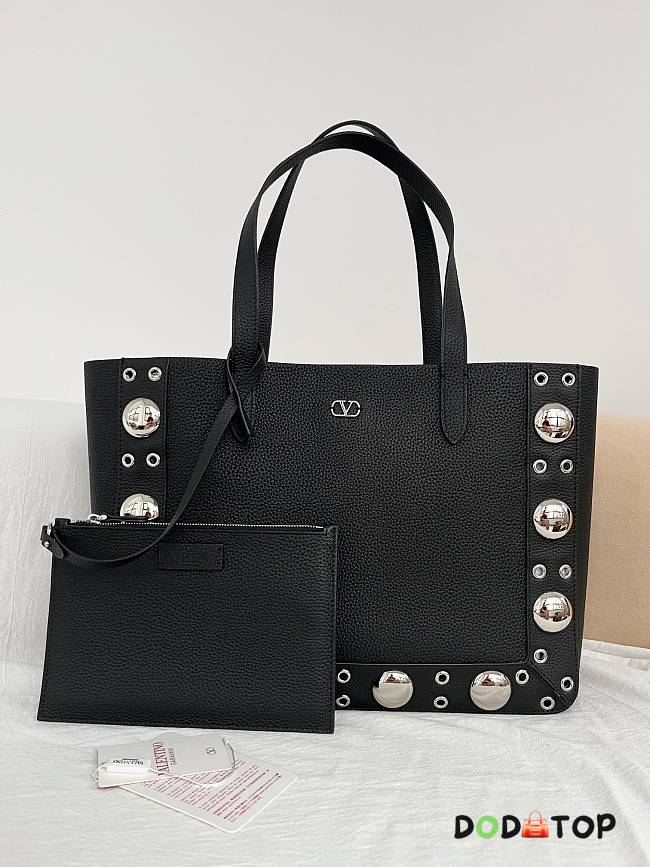 Valentino Garavani leather tote bag black size 40x30x13cm - 1