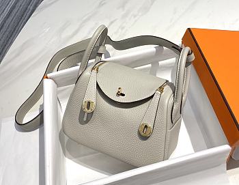 Hermès Lindy bag 19cm off white color- AA